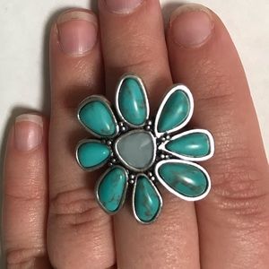 Lucky Brand Flower Turquoise Ring